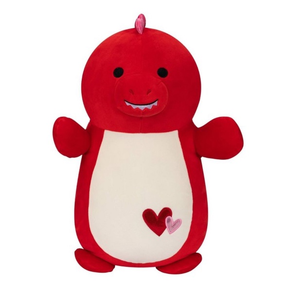 NWT 18” Duster the Red Dinosaur Valentine Hugmees Squishmallow - Picture 2 of 5